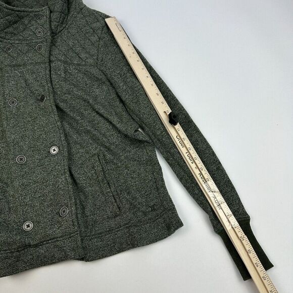 Hurley Green Oversized Sweater Sweatshirt Jacket Mock Neck Pockets Sz XL - Picture 4 of 11
